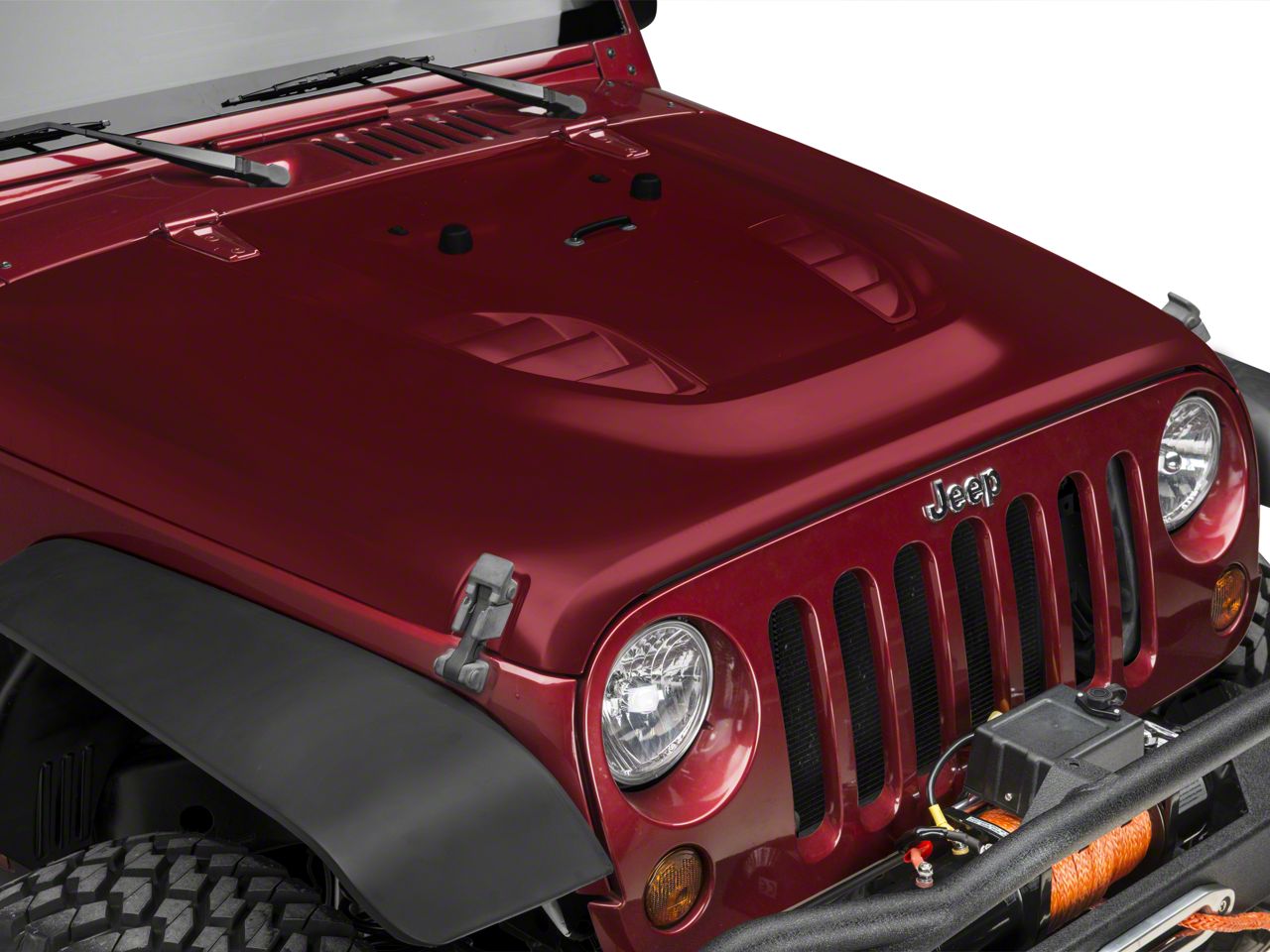for Jeep Wrangler JK 2007-2018 10th Anniversary vented power dome Steel Hood